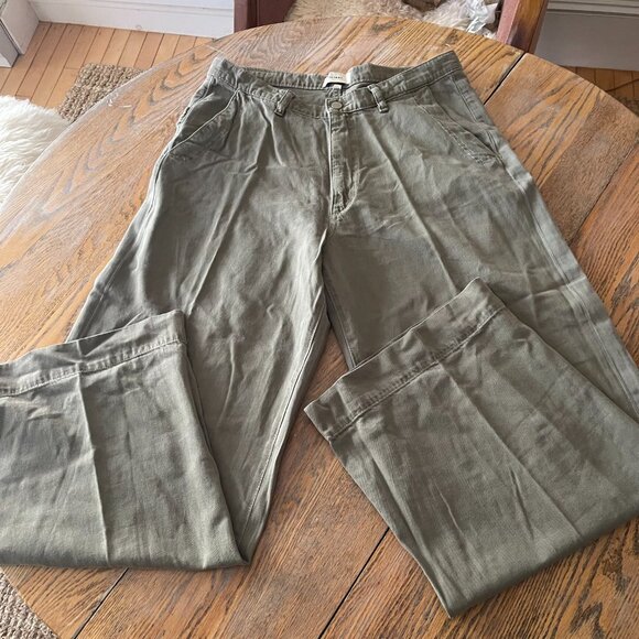 DL1961 Zoie Wide Leg Relaxed | Alpine Green/exc condition/32 (87cotton/13linen) - Picture 5 of 9